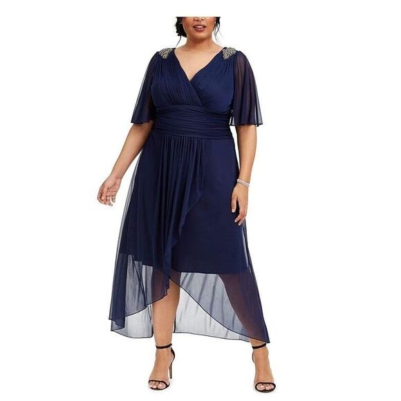 Slny SLNY | Dresses | Slny Fashions Womens 2w Navy Blue Embellished ...
